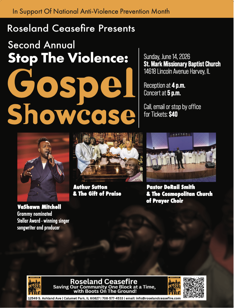Second Annual Stop The Violence Gospel Showcase flyer